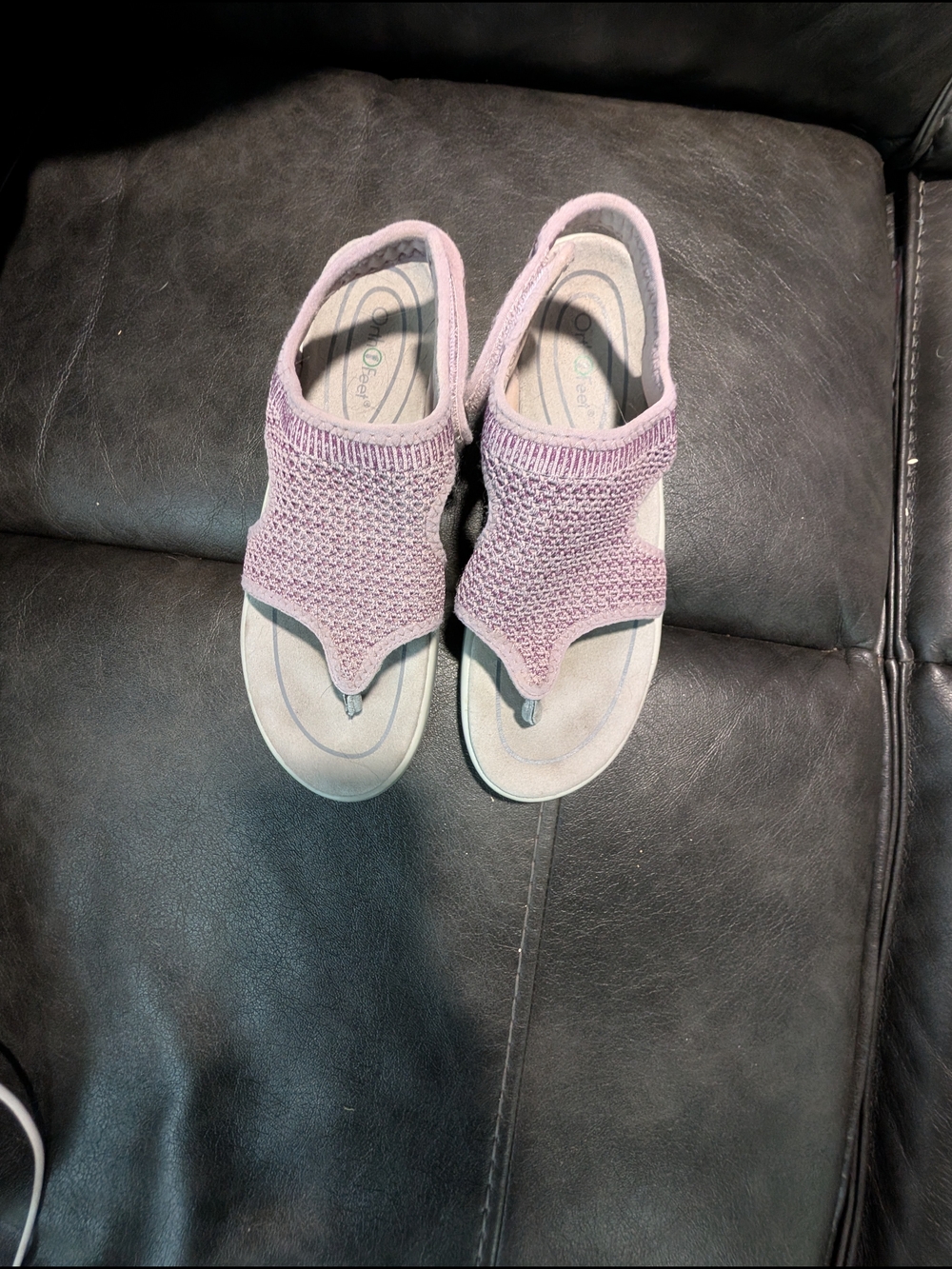 Orthofeet Knit Thong Sandals in Light Pink for Women